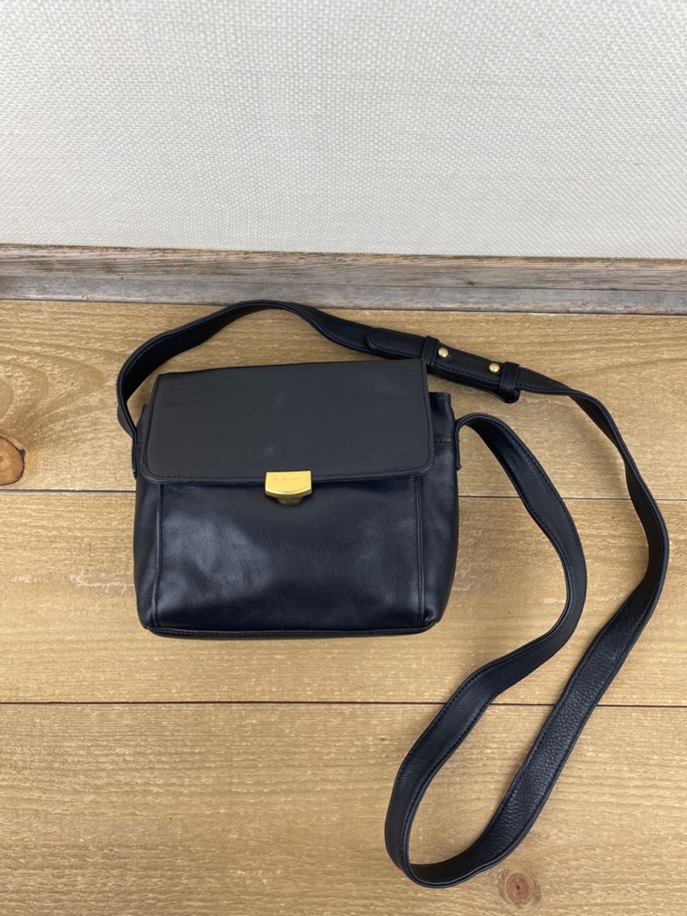 Black Leather Crossbody Bag